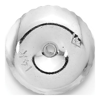 14K White Gold Threaded Ear Nut Earring Back