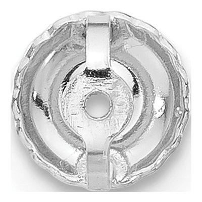 14K White Gold Threaded Ear Nut Earring Back – view 3