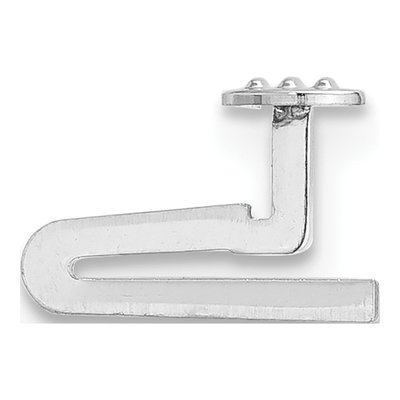 14K White Gold Tongue Male Component Finding