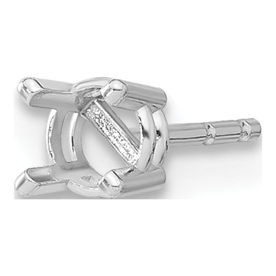 14K White Gold 4-Prong Earring Mounting, 3.5mm – view 3