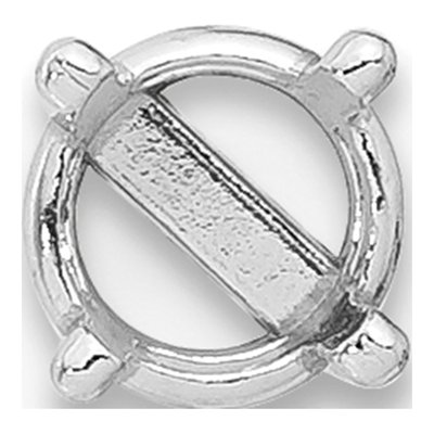 14K White Gold Round 4-Prong Earring Mounting – view 2