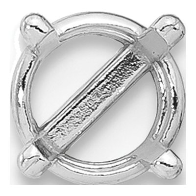 14K White Gold 4-Prong Earring Mounting, 4.5mm – view 2