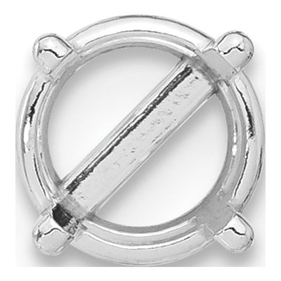 14K White Gold Round 4-Prong Earring Mounting – view 2