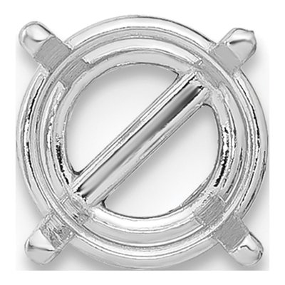 14K White Gold Round 4-Prong Earring Mounting – view 2