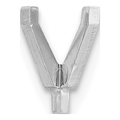 14K White Gold Oval 4-Prong Peg Setting, 1.25ct – view 2