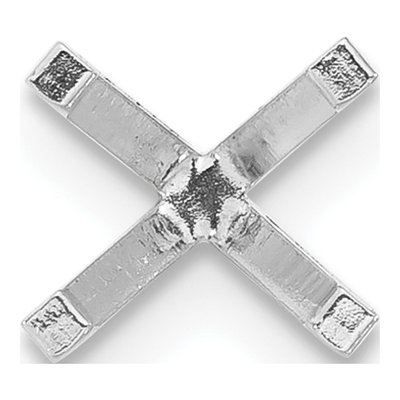 14K White Gold Oval 4-Prong Peg Setting, 1.50ct