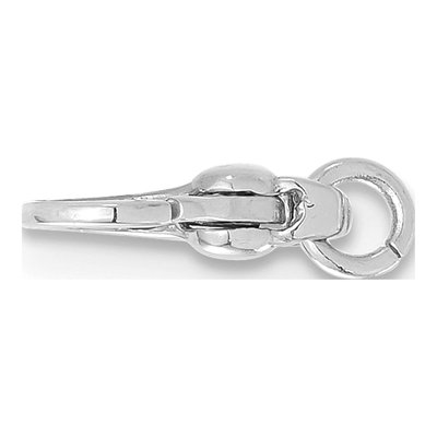 14K White Gold Pear Lobster Clasp with Jump Ring – view 2