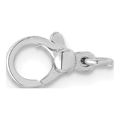 14K White Gold Pear Lobster Clasp with Jump Ring