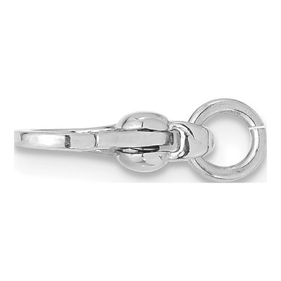 14K White Gold Pear Lobster Clasp w/ Jump Ring – view 2
