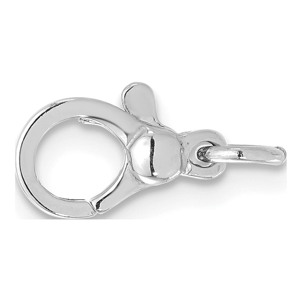 14K White Gold Pear Lobster Clasp w/ Jump Ring