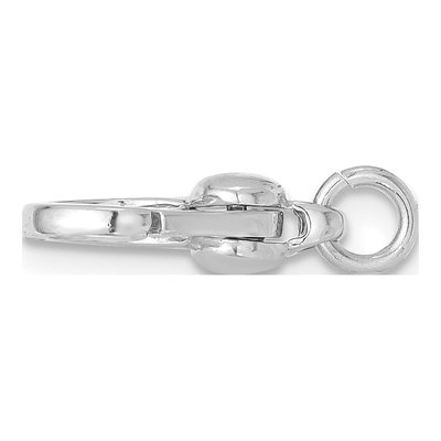 14k White Gold Pear Lobster Clasp w/ Jump Ring – view 2