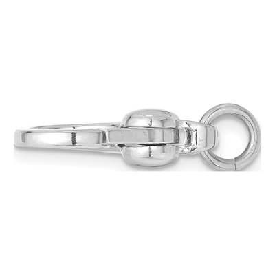14K White Gold Pear Lobster Clasp with Jump Ring – view 2
