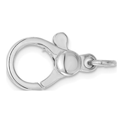 14K White Gold Pear Lobster Clasp with Jump Ring