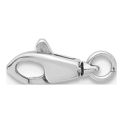 14K White Gold Swivel Lobster Clasp w/ Jump Ring