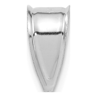 14K White Gold Large Stamped Bail Finding