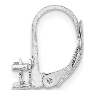 14K White Gold Pear 7x5mm Leverback Mounting