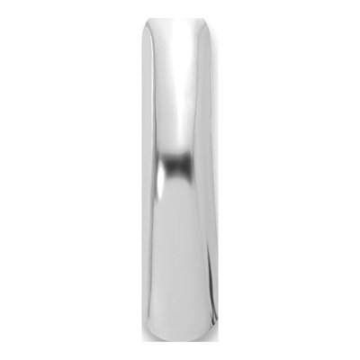 14K White Gold Shield Earring Mounting w/ Post – view 2