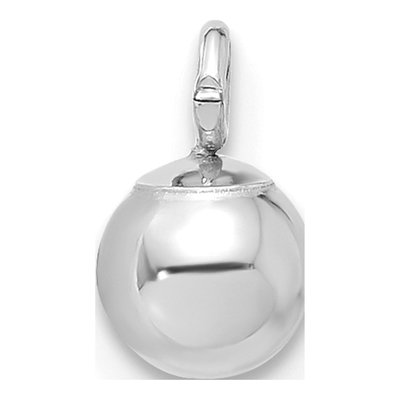 14K White Gold 5mm Ball Earring Finding – view 2