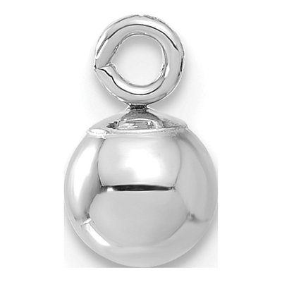 14K White Gold 5mm Ball Earring Finding
