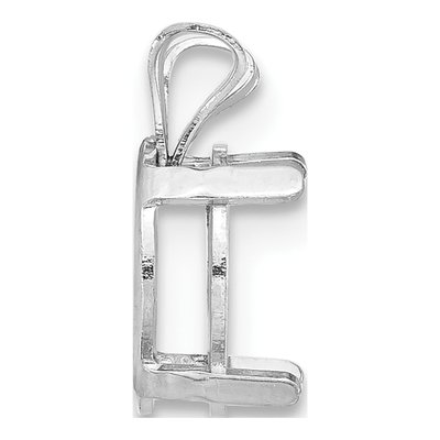 14K White Gold Oval 4-Prong Pendant Mounting – view 2