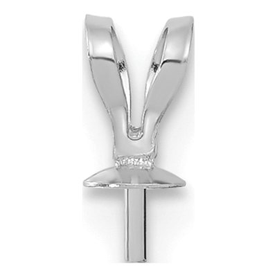 14K White Gold 3.2mm Pearl Drop Pendant Mounting