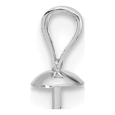 14K White Gold Pearl Drop Pendant Mounting – view 2