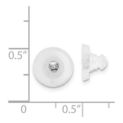 14K White Gold Silicone Slider Earring Backs, Pair – view 3