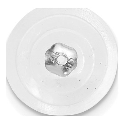 14K White Gold Silicone Slider Earring Backs, Pair