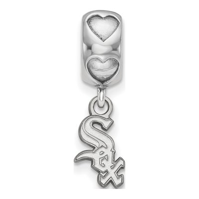 Chicago White Sox Sterling Silver Heart Bead – view 3