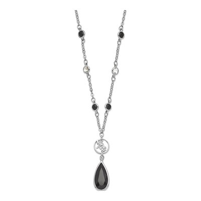 Chicago White Sox Brass Crystal Clear Necklace – view 2