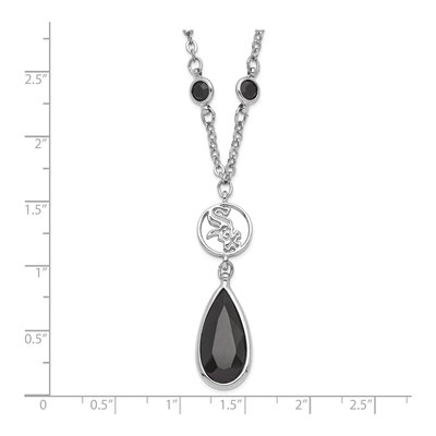 Chicago White Sox Brass Crystal Clear Necklace – view 4