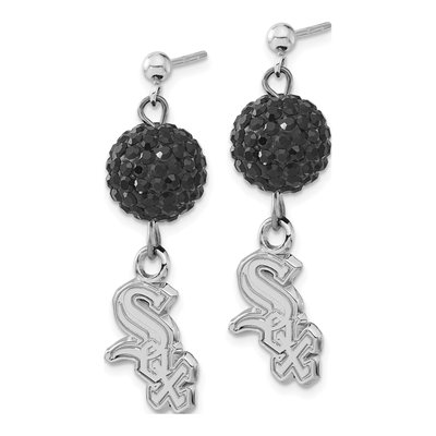 Chicago White Sox Sterling Silver Dangle Earrings – view 2