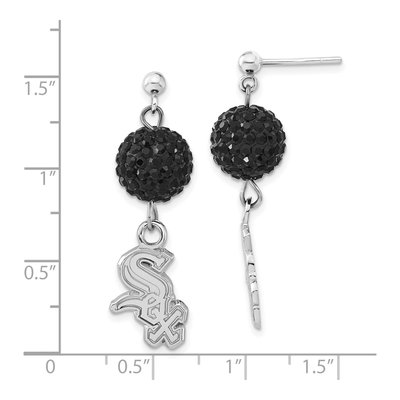 Chicago White Sox Sterling Silver Dangle Earrings – view 3
