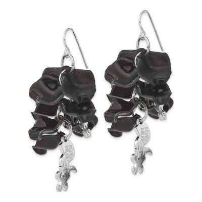 Chicago White Sox 10K Rose Gold Dangle Earrings – view 2