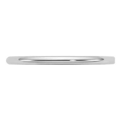 14K White Gold 1.5mm Half Round Wedding Band – view 3