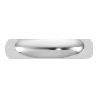 14K White Gold 4.5mm Half Round Wedding Band – view 3