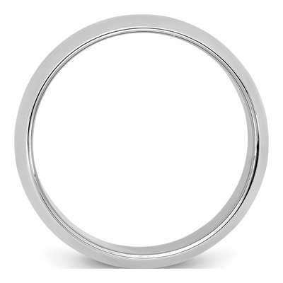 14K White Gold 4.5mm Half Round Wedding Band – view 2