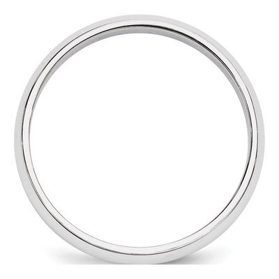 14K White Gold 5mm Half-Round Wedding Band – view 2