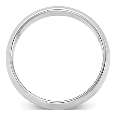 14K White Gold 5.5mm Half Round Wedding Band – view 2