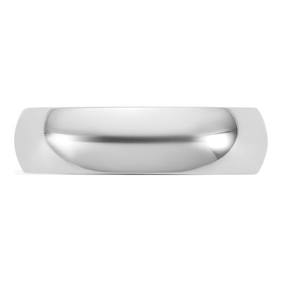 14K White Gold 5.5mm Half Round Wedding Band – view 3