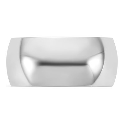 14K White Gold 9mm Half Round Wedding Band – view 3