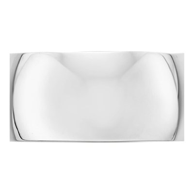 14K White Gold 10mm Half-Round Wedding Band – view 2