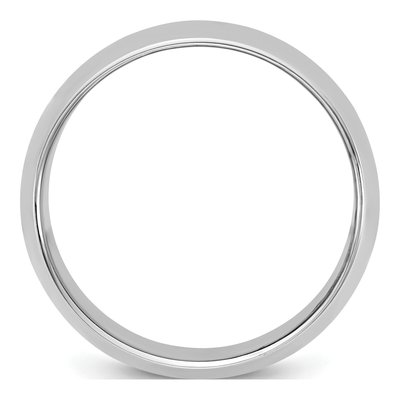 14K White Gold 11mm Half Round Wedding Band – view 2