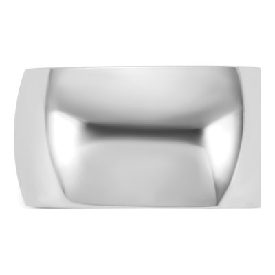 14K White Gold 11mm Half Round Wedding Band – view 3
