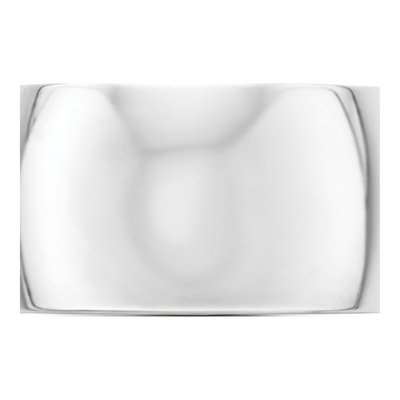14K White Gold 12mm Half-Round Wedding Band – view 3