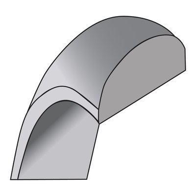 14K White Gold 1.5mm Half Round Wedding Band – view 5
