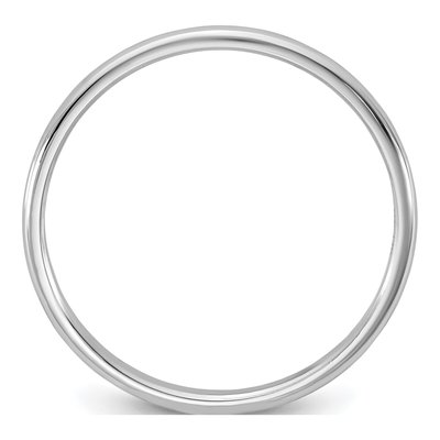 14K White Gold 1.5mm Half Round Wedding Band – view 2