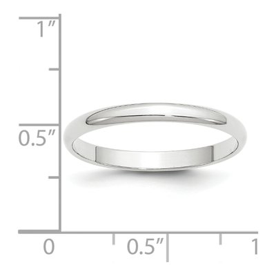 14K White Gold 2.5mm Domed Wedding Band – view 3