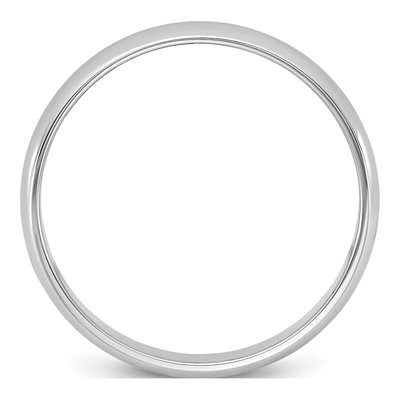 14K White Gold 3.5mm Half Round Wedding Band – view 2