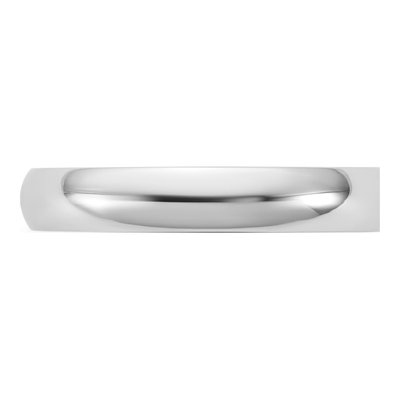 14K White Gold 3.5mm Half Round Wedding Band – view 3